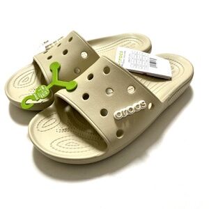 CROCS Classic Slide 2.0 Sandals – Beige 🩴 Men’s 9 / Women’s 11 | Roomy Fit